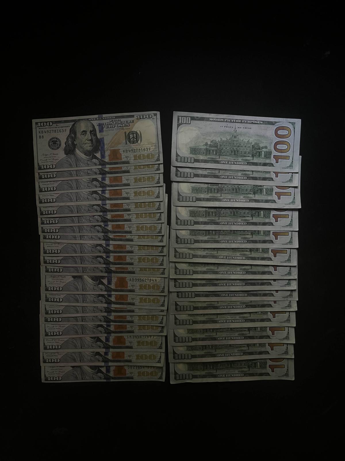 Prop Hundreds - Pre-Aged  (For Film Use Only)